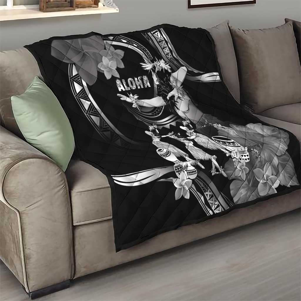 Hawaii Beautiful Hula Dancers Quilt With Ipu Keke And Pahu Drum