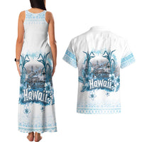 Hawaii Sugar Plantation Couples Matching Tank Maxi Dress and Hawaiian Shirt With Hawaiian Tapa Pattern