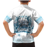 Hawaii Sugar Plantation Family Matching Mermaid Dress and Hawaiian Shirt With Hawaiian Tapa Pattern