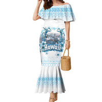 Hawaii Sugar Plantation Family Matching Mermaid Dress and Hawaiian Shirt With Hawaiian Tapa Pattern