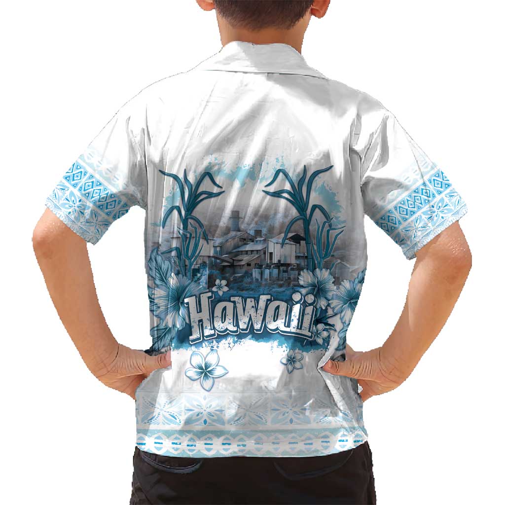 Hawaii Sugar Plantation Family Matching Tank Maxi Dress and Hawaiian Shirt With Hawaiian Tapa Pattern