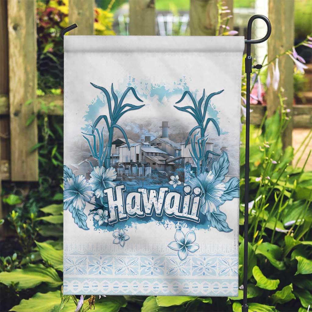 Hawaii Sugar Plantation Garden Flag With Hawaiian Tapa Pattern LT05 Garden Flag White - Polynesian Pride