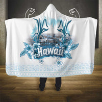 Hawaii Sugar Plantation Hooded Blanket With Hawaiian Tapa Pattern