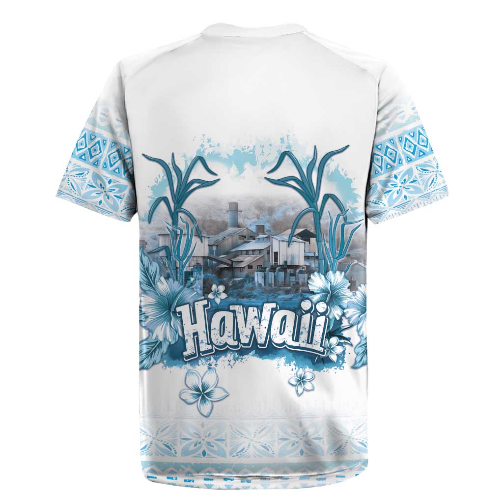 Hawaii Sugar Plantation Rugby Jersey With Hawaiian Tapa Pattern