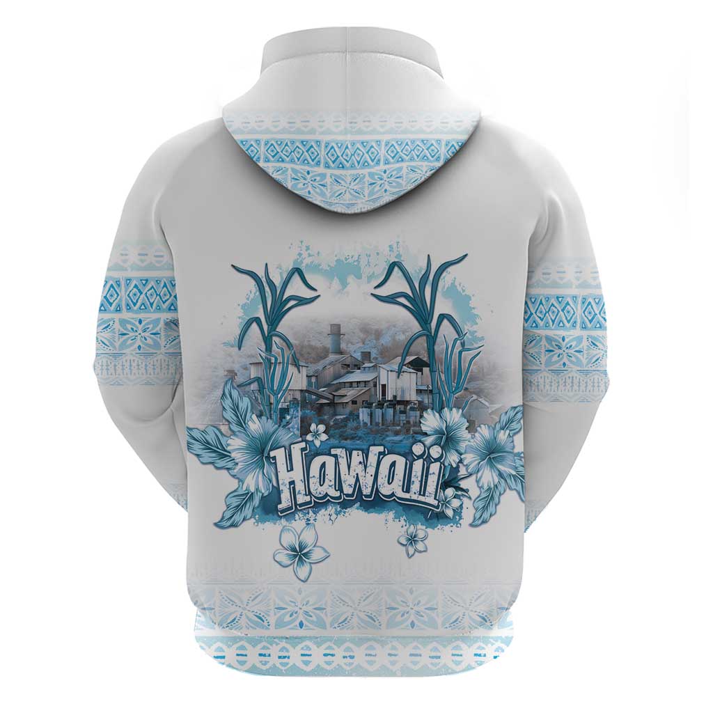 Hawaii Sugar Plantation Zip Hoodie With Hawaiian Tapa Pattern