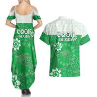 Cook Islands Maori Language Week Couples Matching Summer Maxi Dress and Hawaiian Shirt Pacific Tapa Pattern