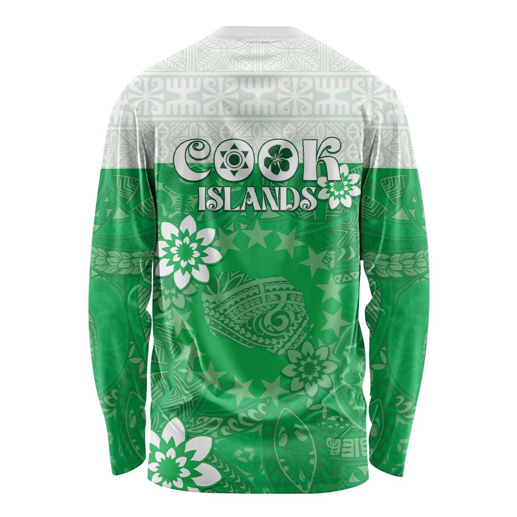 Cook Islands Maori Language Week Long Sleeve Shirt Pacific Tapa Pattern