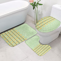 Hawaii Shell Tiare Anthurium Heliconia Lei Bathroom Set With Tapa Pattern Baby Green