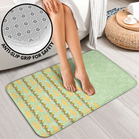 Hawaii Shell Tiare Anthurium Heliconia Lei Bathroom Set With Tapa Pattern Baby Green