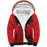 Custom Morocco Football 2026 Sherpa Hoodie Atlas Lions Breathtaking Victory Red Version