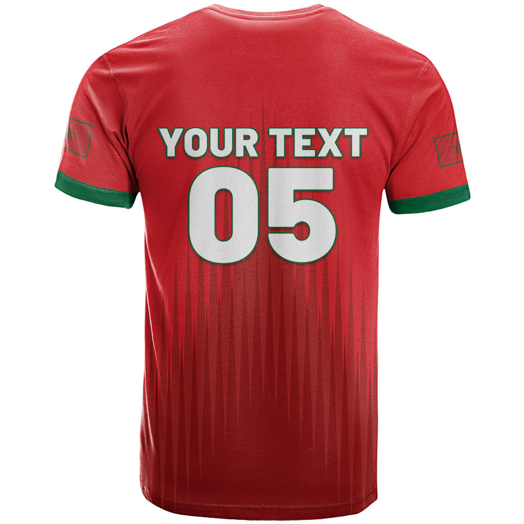 Custom Morocco Football 2026 T shirt Atlas Lions Breathtaking Victory Red Version