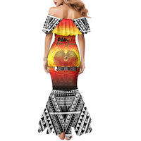 Papua New Guinea 49th Independence Day Family Matching Mermaid Dress and Hawaiian Shirt One People One Nation One PNG