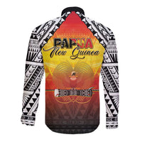 Papua New Guinea 49th Independence Day Long Sleeve Button Shirt One People One Nation One PNG