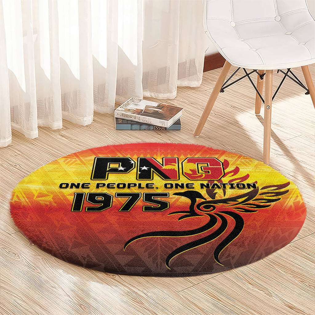 Papua New Guinea Independence Day Round Carpet One People One Nation One PNG LT05 - Polynesian Pride