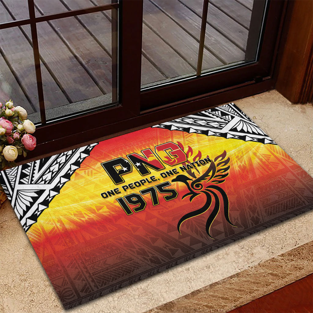 Papua New Guinea Independence Day Rubber Doormat One People One Nation One PNG LT05 - Polynesian Pride