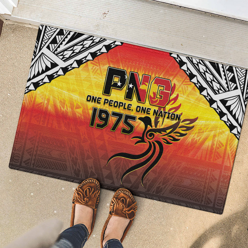Papua New Guinea Independence Day Rubber Doormat One People One Nation One PNG LT05 - Polynesian Pride