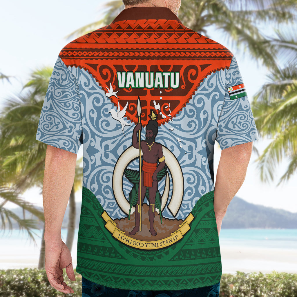 Vanuatu Penama Province Hawaiian Shirt Vanuatuan Coat Of Arms Polynesian Pattern LT05 - Polynesian Pride
