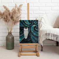 New Zealand Aotearoa Canvas Wall Art Maori Tane Te Waiora Paua Shell Glitter Turquoise