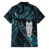 New Zealand Aotearoa Family Matching Tank Maxi Dress and Hawaiian Shirt Maori Tane Te Waiora Paua Shell Glitter Turquoise LT05 - Polynesian Pride