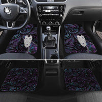 New Zealand Aotearoa Car Mats Maori Tane Te Waiora Paua Shell Glitter Purple