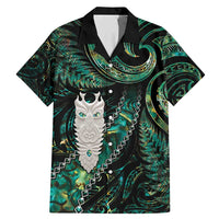 New Zealand Aotearoa Family Matching Mermaid Dress and Hawaiian Shirt Maori Tane Te Waiora Paua Shell Glitter Green