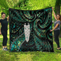 New Zealand Aotearoa Quilt Maori Tane Te Waiora Paua Shell Glitter Green LT05 - Polynesian Pride
