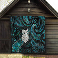 New Zealand Aotearoa Quilt Maori Wheku Paua Shell Glitter Turquoise LT05 - Polynesian Pride
