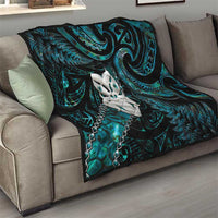 New Zealand Aotearoa Quilt Maori Wheku Paua Shell Glitter Turquoise LT05 - Polynesian Pride