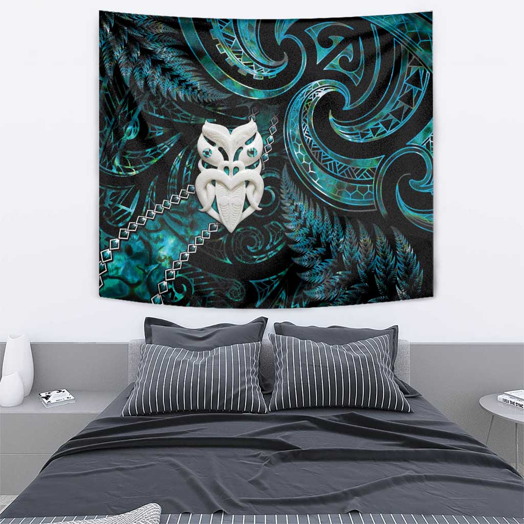 New Zealand Aotearoa Tapestry Maori Wheku Paua Shell Glitter Turquoise LT05 - Polynesian Pride