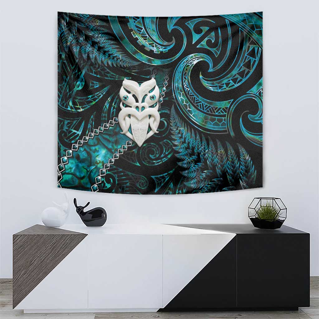 New Zealand Aotearoa Tapestry Maori Wheku Paua Shell Glitter Turquoise LT05 - Polynesian Pride