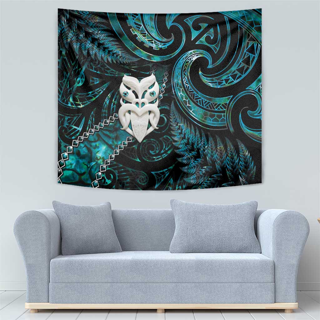 New Zealand Aotearoa Tapestry Maori Wheku Paua Shell Glitter Turquoise LT05 - Polynesian Pride