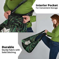 New Zealand Aotearoa Grocery Bag Maori Wheku Paua Shell Glitter Green