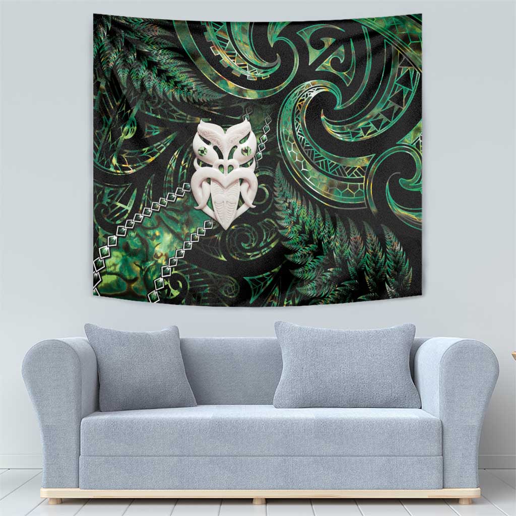 New Zealand Aotearoa Tapestry Maori Wheku Paua Shell Glitter Green