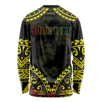 Aloha Tropical Palm Trees Long Sleeve Shirt Reggae Polynesian Pattern