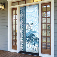 Fiji Regatta Door Cover Palm Tree Tapa Pattern LT05 - Polynesian Pride
