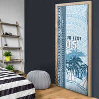 Fiji Regatta Door Cover Palm Tree Tapa Pattern LT05 - Polynesian Pride