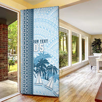 Fiji Regatta Door Cover Palm Tree Tapa Pattern LT05 - Polynesian Pride