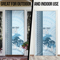 Fiji Regatta Door Cover Palm Tree Tapa Pattern LT05 - Polynesian Pride