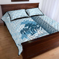 Fiji Regatta Quilt Bed Set Palm Tree Tapa Pattern - Polynesian Pride