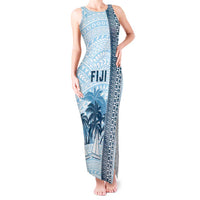 Custom Fiji Regatta Tank Maxi Dress Palm Tree Tapa Pattern - Polynesian Pride