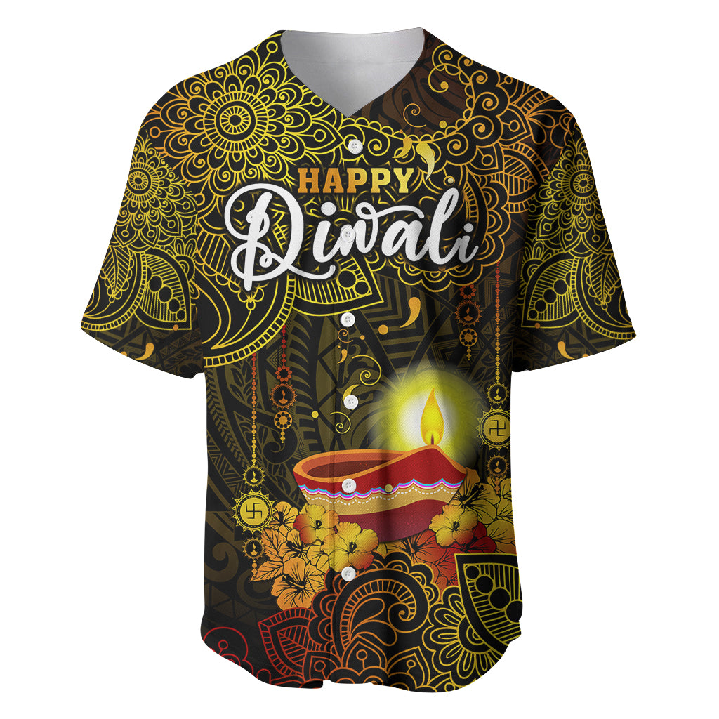 happy-diwali-festival-baseball-jersey-diya-lamp-hibiscus-polynesian-pattern