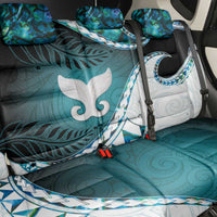 Aotearoa New Zealand Back Car Seat Cover Maori Wera Paua Shell Teal Glitter LT05 - Polynesian Pride
