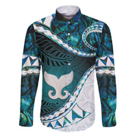 Aotearoa New Zealand Family Matching Summer Maxi Dress and Hawaiian Shirt Maori Wera Paua Shell Teal Glitter