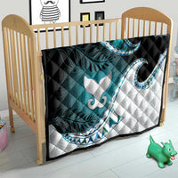 Aotearoa New Zealand Quilt Maori Wera Paua Shell Teal Glitter LT05 - Polynesian Pride