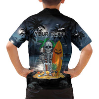 Personalised Hawaii Halloween Kid Hawaiian Shirt Hallowaiian Skeleton Surf LT05 - Polynesian Pride