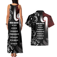 New Zealand Aotearoa Mana Wahine Couples Matching Tank Maxi Dress and Hawaiian Shirt