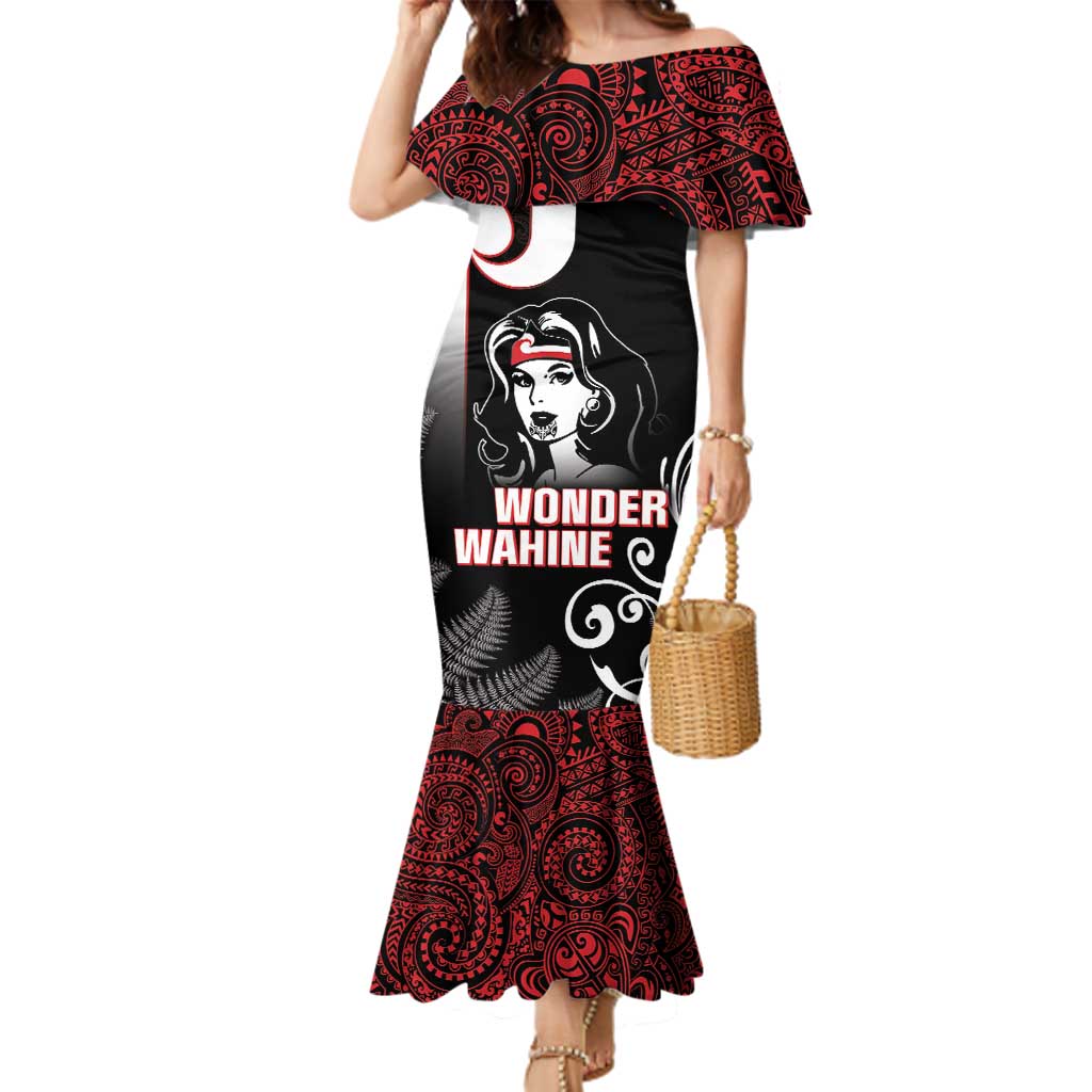 New Zealand Aotearoa Mana Wahine Family Matching Mermaid Dress and Hawaiian Shirt