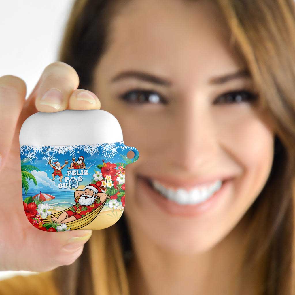 Guam Christmas AirPods Case Felis Pasgua Chilling Santa - Polynesian Pride