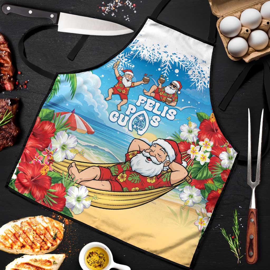 Guam Christmas Apron Felis Pasgua Chilling Santa - Polynesian Pride