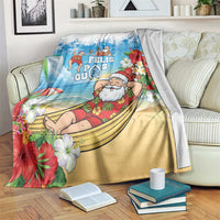 Guam Christmas Blanket Felis Pasgua Chilling Santa - Polynesian Pride